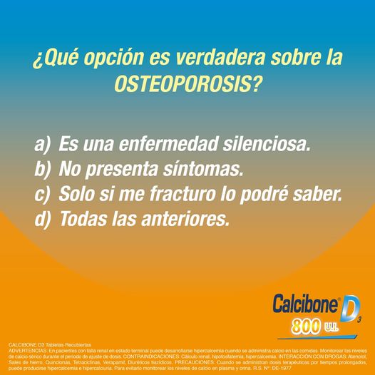 ¿Qué opción  es verdadera sobre la osteoporosis?