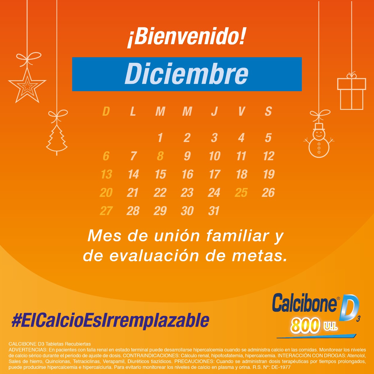 ¡Bienvenido! Diciembre