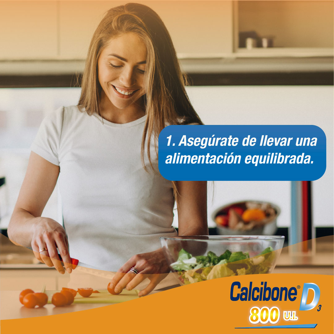 1.Asegúrate de llevar una alimentación equilibrada - Calcibone D