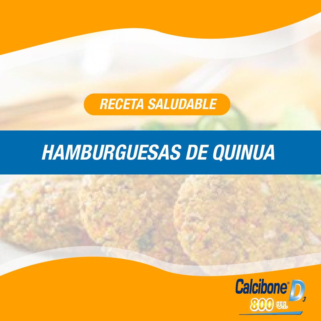 Receta saludable hamburguesa de Quinua - Calcibone D