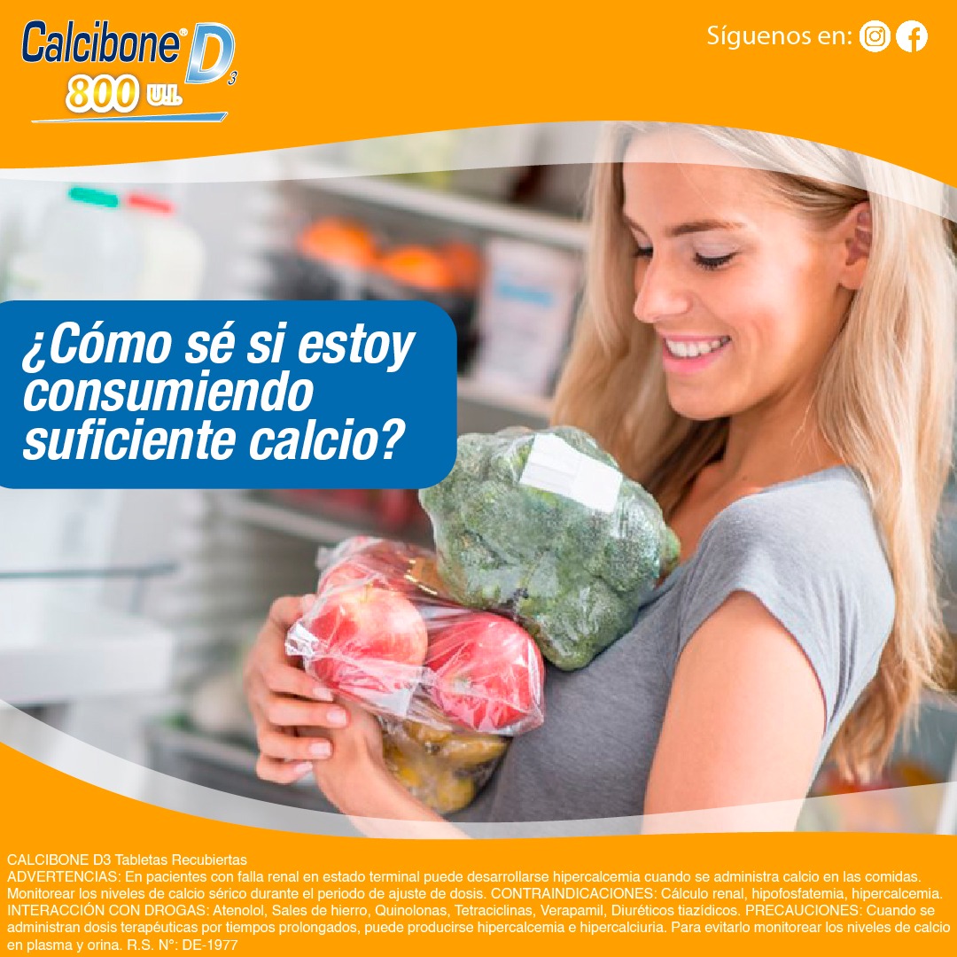 ¿Cómo se si estoy consumiendo sufiente calcio? - Calcibone D