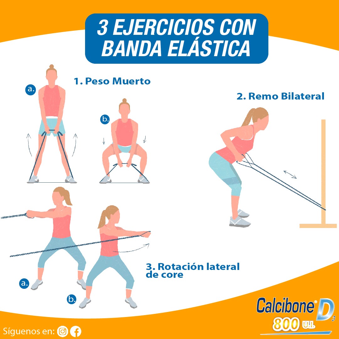 Ejercicios con banda elástica – Calcibone D Ejercicios con banda elástica - Calcibone D