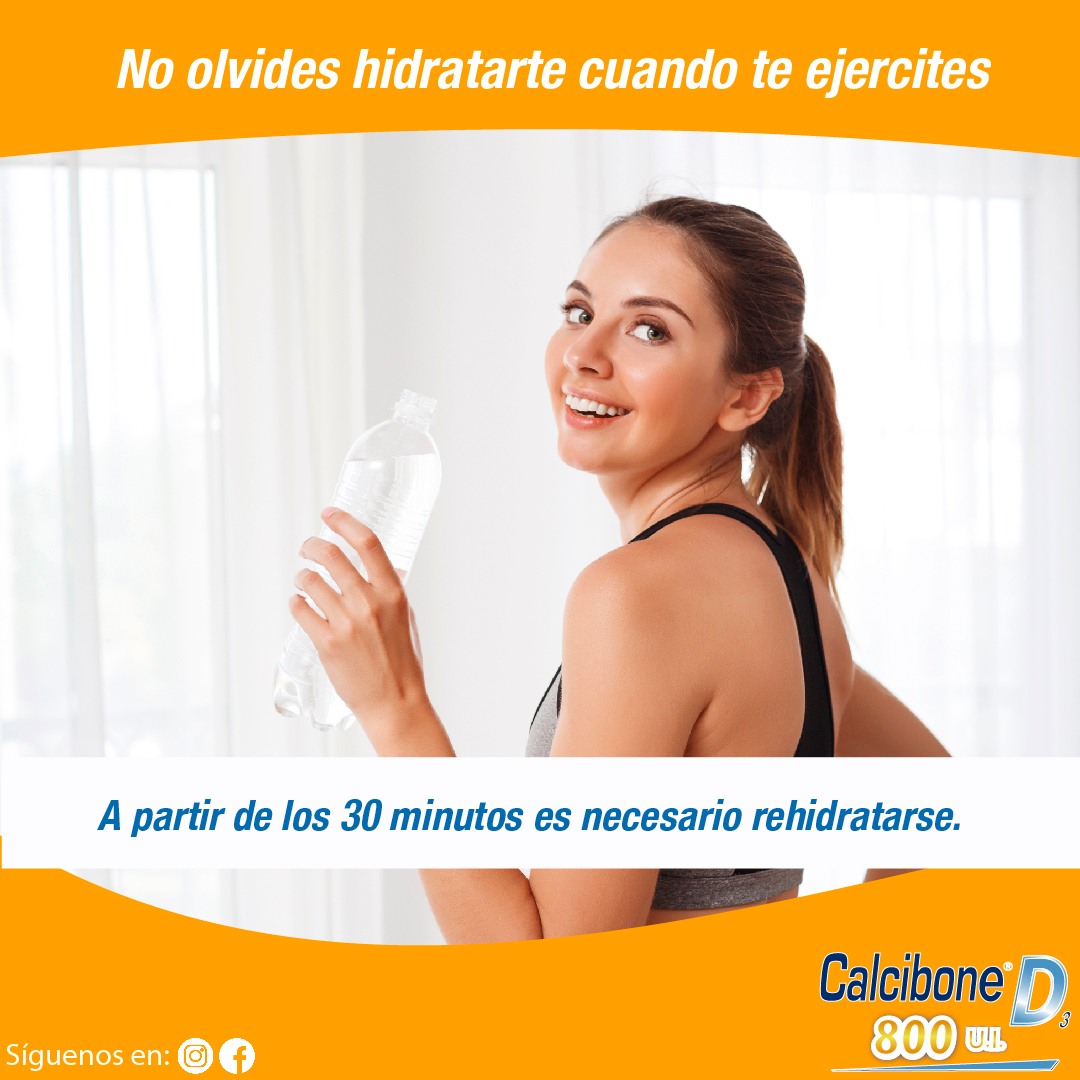 No olvides hidratarte cuando te ejercites - Calcibone D